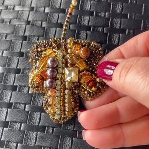 brooch autumn leaf handmade women’s